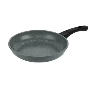 URBNCHEF 20cm Grey Frying Pan Forged Carbon Steel Marble Nonstick Cookware