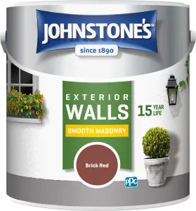 Johnstone's Masonry Paint Brick Red - 2.5L