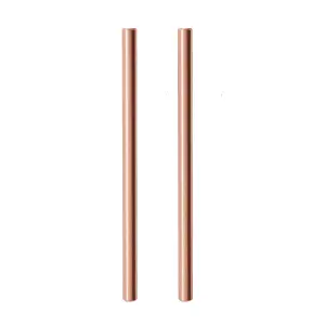 GoodHome Annatto Copper effect Kitchen cabinets Bar Pull Handle (L)22cm (D)32mm, Pack of 2