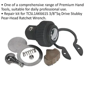 Premium 3/8 Inch Square Drive Repair Kit for 48-Tooth Ratchet Wrench