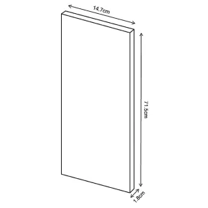 Premium Kitchens Ethos Matt green Modern Highline Cabinet door (W)150mm (H)715mm (T)18mm