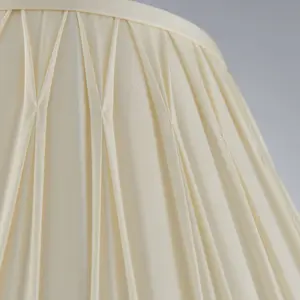 Tapered Cylinder Lamp Shade - Ivory Silk - 60W E27 or B22 - Living Room - e10069