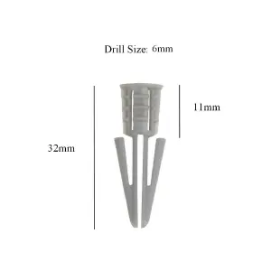 600 x Plasterboard Cavity Wall Raw Plugs Screw Expansion Fixings Trade Pack