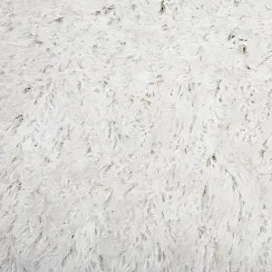 Shaggy Area Rug 140 x 200 cm White CIDE