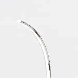 First Choice Lighting Polished Chrome LED Arc Table Lamp