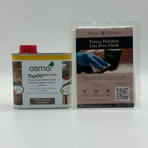 Osmo Top OIl Graphite 500ml (3039) & Free Priory Polishes Lint Free Cloth