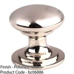 Victorian Tiered Door Knob - 25mm Polished Nickel Cabinet Pull Handle Round Rose