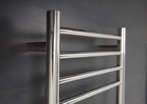 Rinse Bathrooms Electric Heated Towel Rail Wall Mounted Towel Warmer Stainless Steel - Straight 1000x400mm Chrome