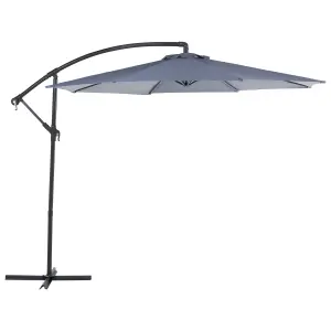 Cantilever Garden Parasol 3 m Grey RAVENNA II