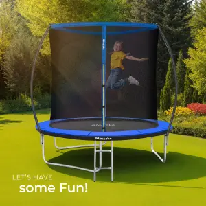 Trampoline Jumpy - tear resistant mat, safety net, padded edges, entry ladder - 244 cm