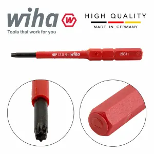 Wiha SlimBits Torx Plus Screwdriver 9IP Head 75mm 1000v VDE Electrician 43147