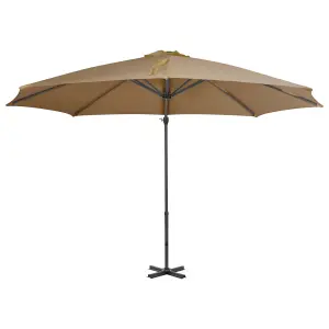 Berkfield Cantilever Umbrella with Aluminium Pole Taupe 300 cm