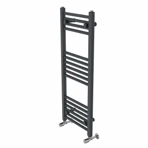 Rinse Modern Bathroom Heated Towel Rail Ladder Radiator 1000x400mm Straight for Bathroom Kitchen Anthracite