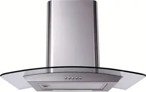 Matrix MEP601SS 60cm Curved Glass Chimney Cooker Hood - Stainless Steel