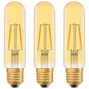 Osram LED Filament Tubular 2.5W E27 Vintage 1906 Extra Warm White Gold (3 Pack)