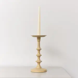 Melody Maison Mustard Yellow Candle Holder - 26.5cm