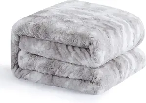 Fur Throw Blanket Soft Warm Winter Luxury Cosy Bed Cover Sofa Duvet Faux Fleece Mink, Single 150X125