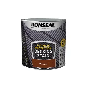 Ronseal Ultimate protection Rich mahogany Matt Decking Wood stain, 2.5L