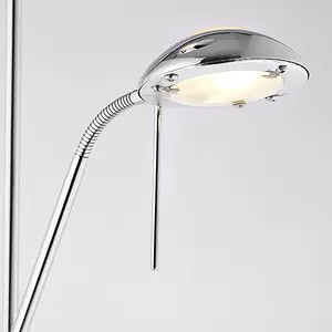 Luminosa Rome Floor Lamp Chrome, Opal Glass, G9