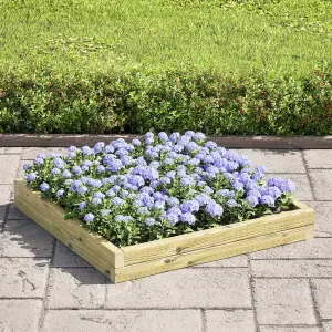 OutdoorGardens Stackable Wooden Square Planter - 1000mm