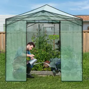 Costway 3.6 x 2.4 m Folding Pop-up Greenhouse Walk-in Gardening Greenhouse