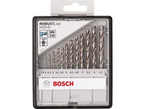 Bosch Professional 13-Piece Robust Line Metal Drill Bit Set HSS-G, 135A (1.5-6.5mm)