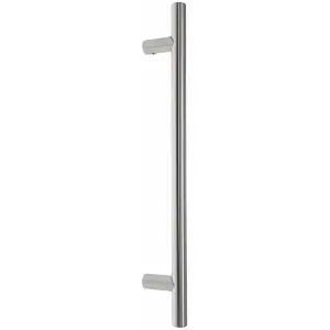 AFIT Satin Stainless Steel Guardsman T-Bar Pull Handles - Bolt Fix 600mm x 25mm 450mm c/c