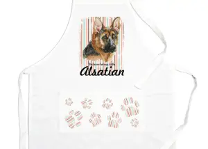 Purely Home Alsatian Apron - Novelty Kitchen Gift for Dog Lovers