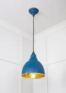 Smooth Brass Brindley Pendant in Upstream