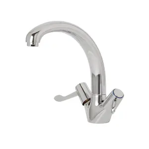 Aubery Chrome effect Kitchen Monobloc Tap