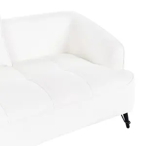 2 Seater Boucle Sofa White HOBRO