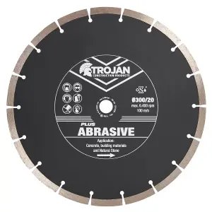 Trojan Plus Abrasive Diamond Blade 300mm/12" x 20