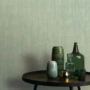 Galerie Shades of Colour Green Textile Textured Wallpaper