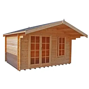 Shire Cannock 12x12 ft & 1 window Apex Wooden Cabin with Felt tile roof - Assembly service included