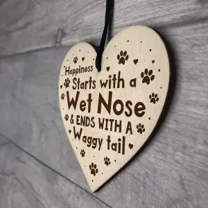 Handmade Dog Lover Gifts Wooden Heart Dog Sign Dog Gift Pet Gift Hanging Plaque