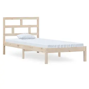 Berkfield Bed Frame Solid Wood Pine 100x200 cm