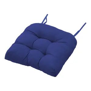 Navy Blue 2 Pcs Garden Polyester Chair Cushions Seat Pads Cushion for Outdoors