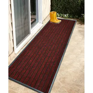 Non-Slip Indoor Outdoor Door Mat Red / Rectangle 120 x 150 cm