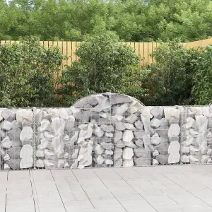 Berkfield Arched Gabion Baskets 40 pcs 200x30x80/100 cm Galvanised Iron