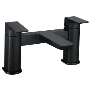 RAK Moon Matt Black Modern Bath Filler Mixer Tap Solid Brass