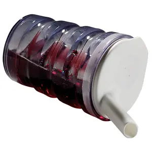 Ergonomically Designed Easy Grip Cup with Cap - Spill proof Nozzle - Clear