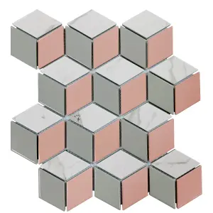 Hexia Blush Mosaic Tile Sheet- HoM