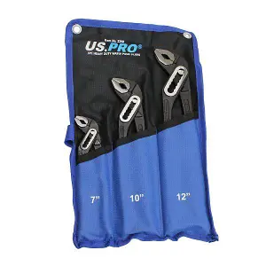 US PRO Tools Heavy Duty 3pc Water Pump Pliers Set 2298