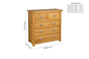 Birlea Woburn 3 + 2 Chest In Oak