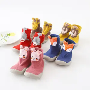 2x Unisex Baby Girl Boy Toddler Anti-slip Slippers Socks Cotton Shoes Winter Warm