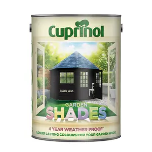 Cuprinol Garden shades Black ash Matt Multi-surface Exterior Wood paint, 5L