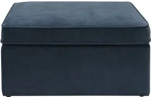 DUSK Soho Ottoman Storage Pouffe - Dark Blue