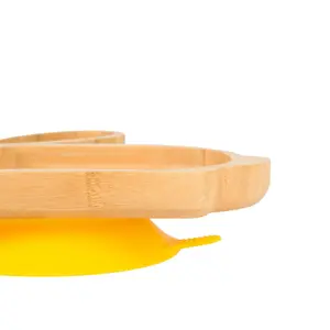 Tiny Dining - Children's Bamboo Suction Rabbit Plate - Yellow