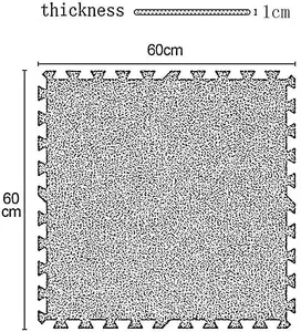 Interlocking EVA Floor Mats Grass Effect 60cmx60cm Pack of 36