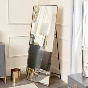 Melody Maison Gold Free Standing Cheval Mirror 155cm x 60cm